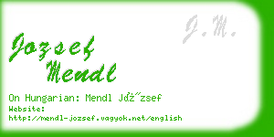 jozsef mendl business card